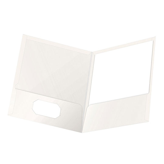 Folder Showfolio Laminado Oxford Carta Color Blanco Caja Con 25 Pzas 