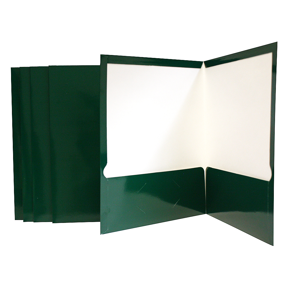 Folder Verde Plastificado, Showfolio, Paquete Con 25 Piezas