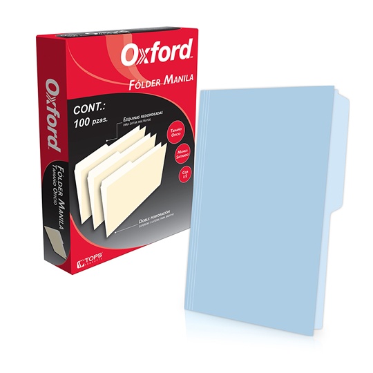 Folder Manila Oxford Oficio Color Azul C
