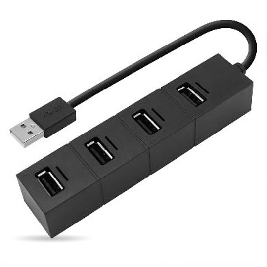 Hub Brobotix Usb V2.0 De 4 Puertos Large Negro