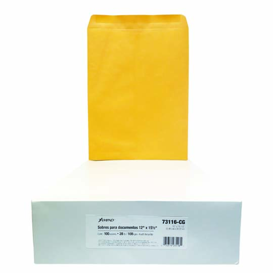 Sobre Kraft Engomado Ampad Ministro Caja Con 100 Piezas