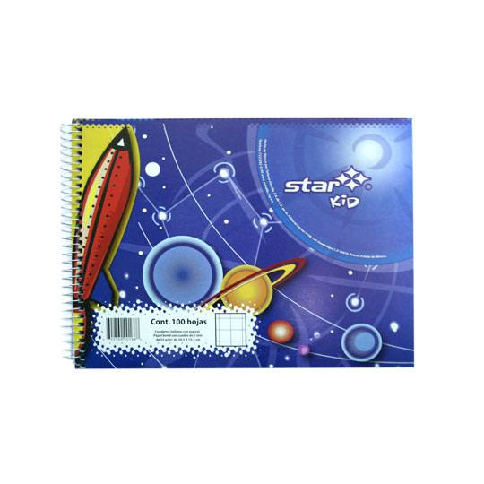 Cuaderno Espiral Forma Italiana Estrella, cuadro grande 7mm 100 hojas 