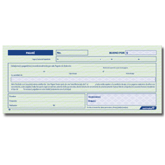 Pagare Estrella Block  50 Hojas