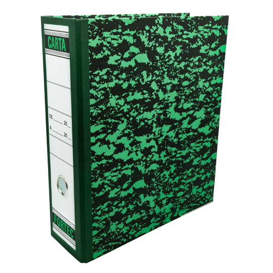 Registrador Clásico Fortec Carta Color Verde Marmoleado