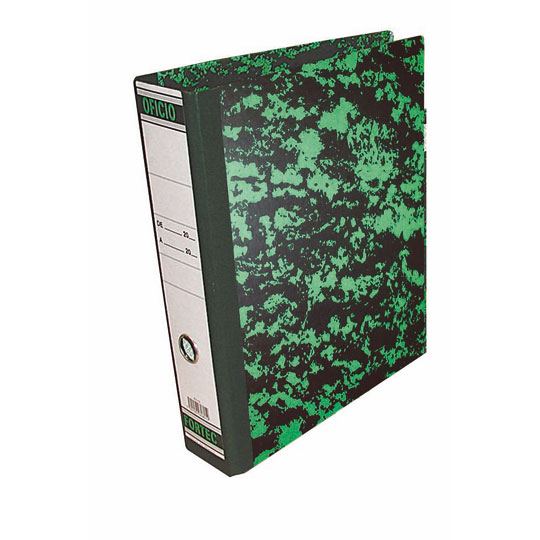 Registrador Clásico Fortec Oficio Color verde marmoleado