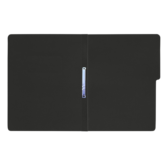 Carpeta pressboard con broche Fortec carta color negro, paquete c/10 pzas 