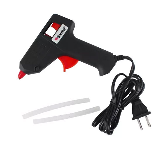 Pistola De SilicÃ³n Santul De 12W Santul, DiÃ¡metro De Barras  8Mm. Incluye 2 Barras