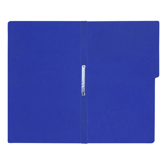 Carpeta pressboard con broche Fortec, tamaño oficio, color azul rey, paquete c/10 pzas