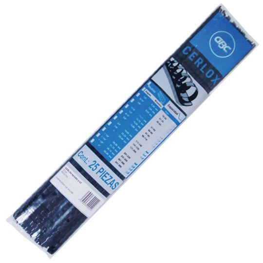 Gusano Cerlox Gbc Plástico Negro 3/8 " 38 Aros Con 25Piezas Para 50 Hojas