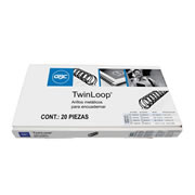 Arillo Metal Twin Loop Negro Con 20 1/4