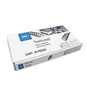 Arillo Metal Twin Loop Negro Con 20 3/8