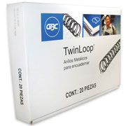 Arillo Metal Twin Loop Negro  1/2" Gbc P