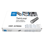 Arillo Metal Twin Loop Negro  3/4" Gbc P