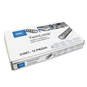 Arillo Metal Twin Loop Negro  7/8" Gb