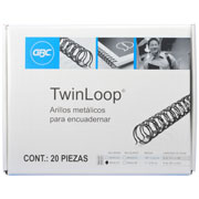 Arillo Metal Twin Loop Negro  1 " Gbc Pa