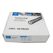 Arillo Metal Twin Loop Negro  5/16" Gbc