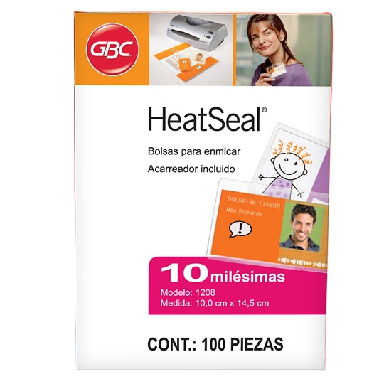 Mica Térmica 1208 Gbc Tamaño 10X14.5Cm, 100Piezas, 10 Milésimas