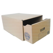 Caja De Archivo Geo Kraft Oficio Económica Gaveta Deslizable