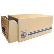 Caja De Archivo Geo Kraft Con Refuerzos Gaveta Deslizable