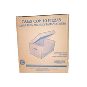 Caja De Archivo Geo Kraft Carta Empaque Con10 Piezas