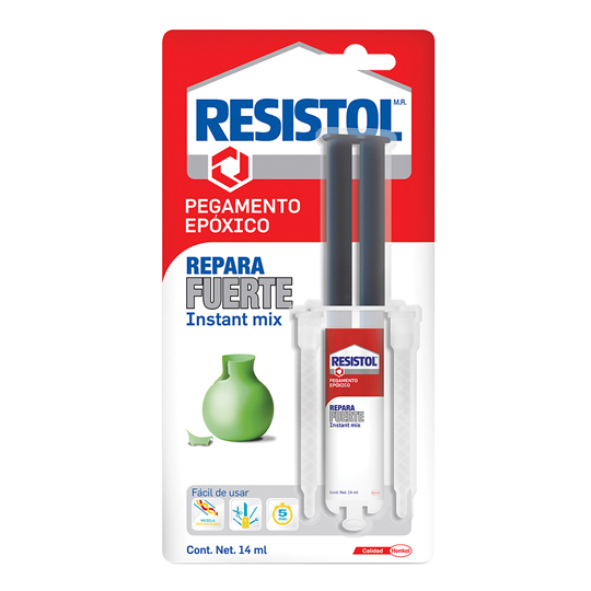 Pegamento Epóxico Resistol Repara Fuerte Instant Mix De 14 Ml 