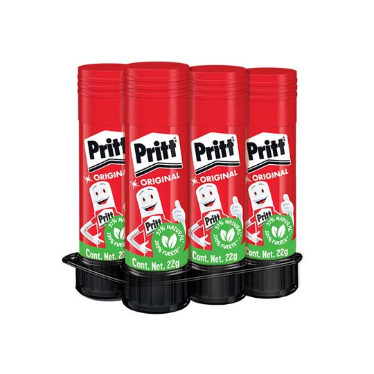 Lápiz Adhesivo Pritt En Barra De 22 Grs, Charola Con 6 Piezas