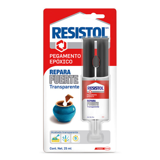 Pegamento Epóxico Resistol Repara Fuerte Transparente De 25 Ml 