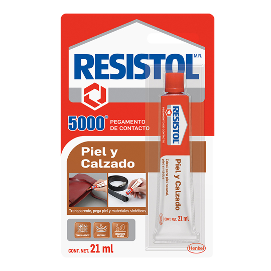Pegamento De Contacto Resistol 5000 Piel Y Calzado Tubo De 21 Ml 