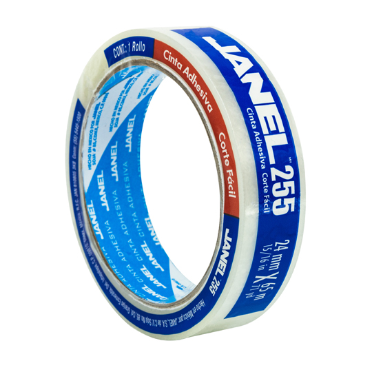 Cinta Adhesiva Económica Línea 255 Transparente Janel 24X65
