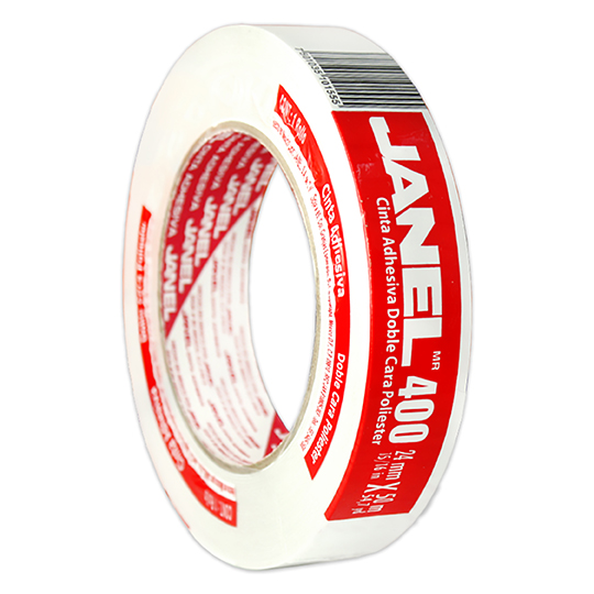 Cinta Doble Capa Poliester Linea 400 Janel 24Mmx50M