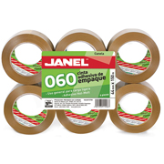 Cinta Empaque Línea 060 Canela Janel 44X150 Con 6 Piezas