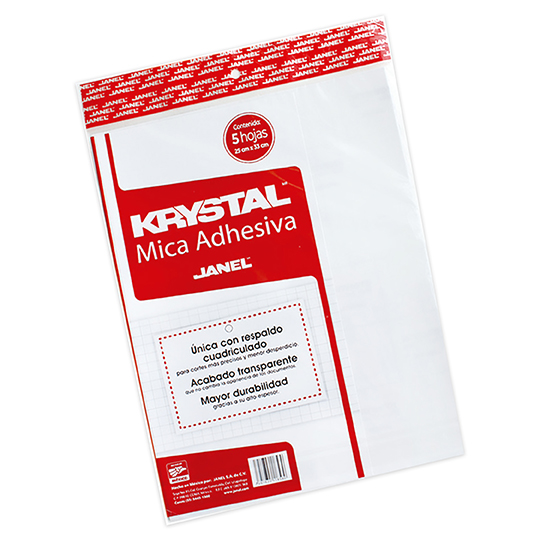 Mica Adhesiva 25 Cm X 33 Cm  Bolsa Con 5 Hojas