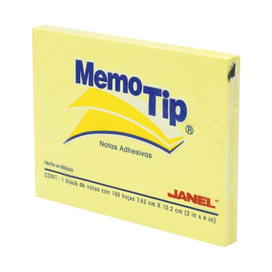 Notas Adhesivas Memo Tip Amarillo 3X4 Pu