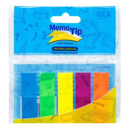 Señales Plásticas Memo Tip 5 Colores Bol