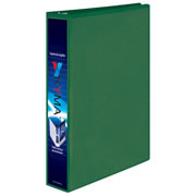 Carpeta KYMA panoramica de vinil 1 pulg arillo en O verde limón tamaño carta
