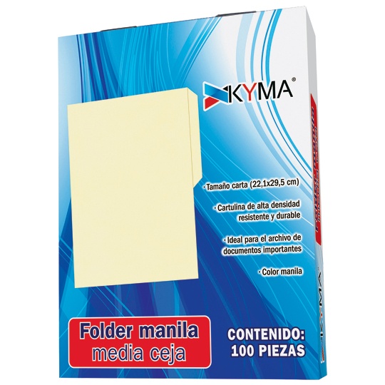 Folder Manila Kyma Carta Color Crema Con