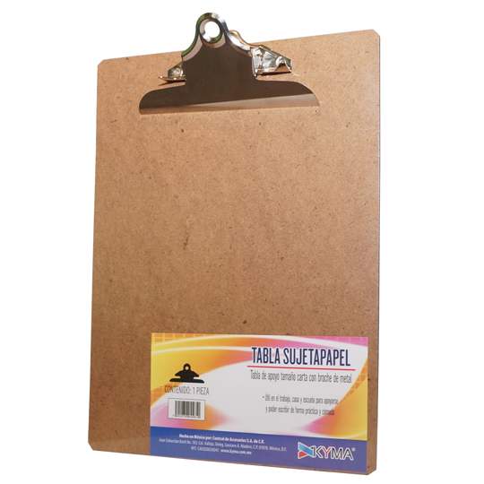 Tabla Tamaño Carta Broche Mariposa 1 Pie