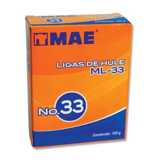Liga De Hule Mae No. 33 Caja Con 100Grs