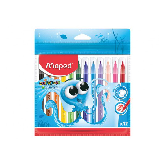 Plumones De Colores Maped Con 12 Piezas