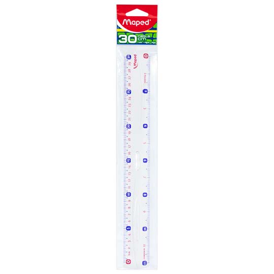 Regla BÃ¡sica 30 Cm Maped Material PlÃ¡stico Transparente