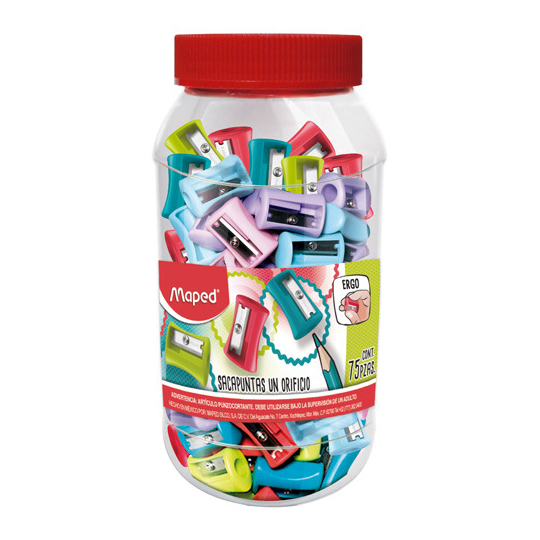 Sacapuntas Vivo Maped 1 Orificio 75 Piezas, Colores Surtidos