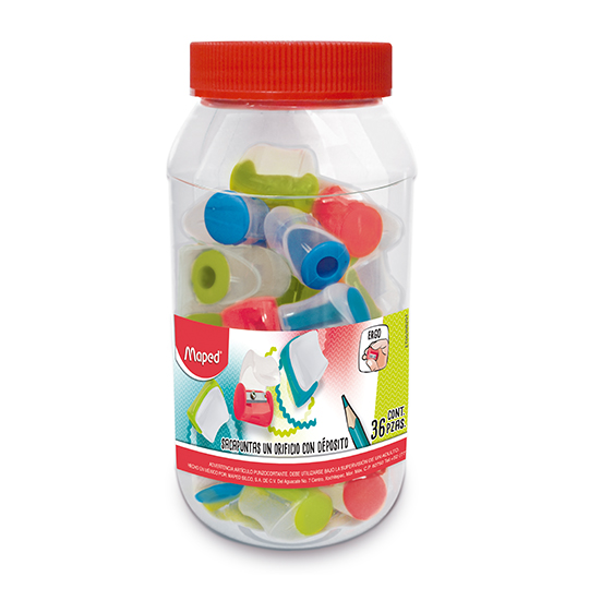 Sacapuntas Vivo Maped 1 Orificio 36 Pieza, Colores Surtidos