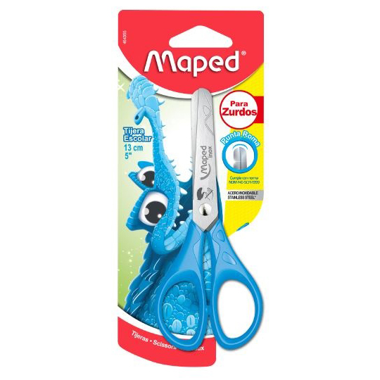 Tijera Essentials Zurdo Maped De 13 Cm, Uso Escolar
