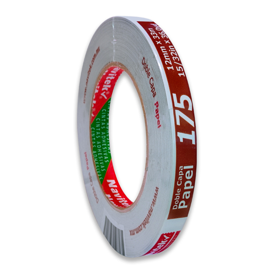 Cinta Doble Capa Papel Uso 175 Navitek 12Mmx33M