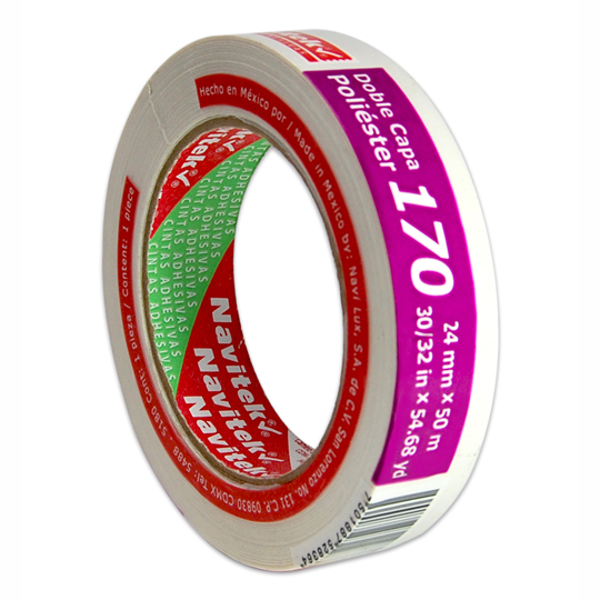 Cinta Doble Capa Poliéster Uso 170 Navitek 24mmx50m