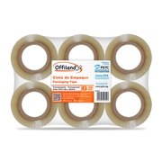Cinta de empaque uso 040 Offiland transparente 48 mm x 150 m empaque 6 pzas