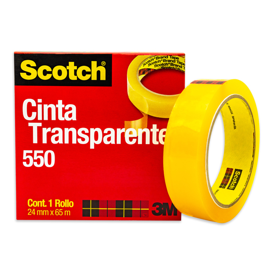 Cinta 550 Transparente Scotch 3M 24X65 