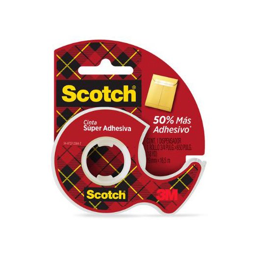 Scotch Cinta Super Adhesiva Dispenser 19Mm X 16.5M