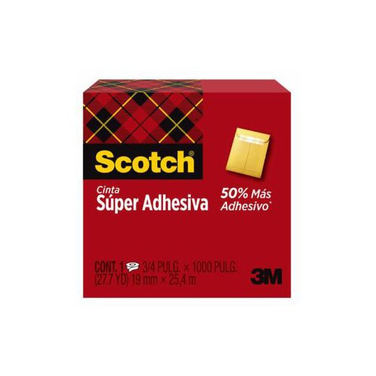 Scotch Cinta Super Adhesiva Dispenser 19Mm X 25.5M,