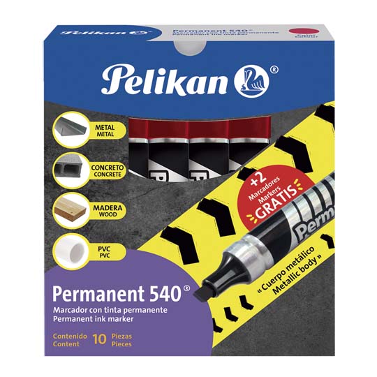Marcador Permanente Pelikan 540 Rojo Caj